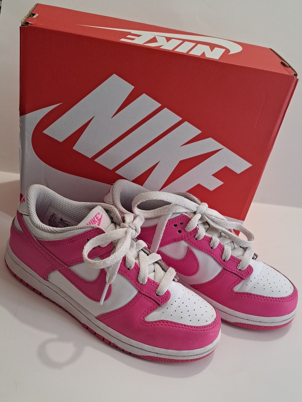 Nike Dunk Low Pink Active Fuchsia FB9108-102 Preschool Ps Kids Girls Size 2Y